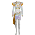 Pop Star Costume Performance Outfit PU Leather Dress Up Suit Halloween Costume