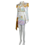 Pop Star Costume Performance Outfit PU Leather Dress Up Suit Halloween Costume