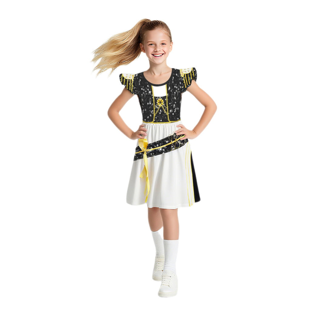 Girls Pop Stars Dresses Wigs Party Cosplay Outfit Halloween Costume