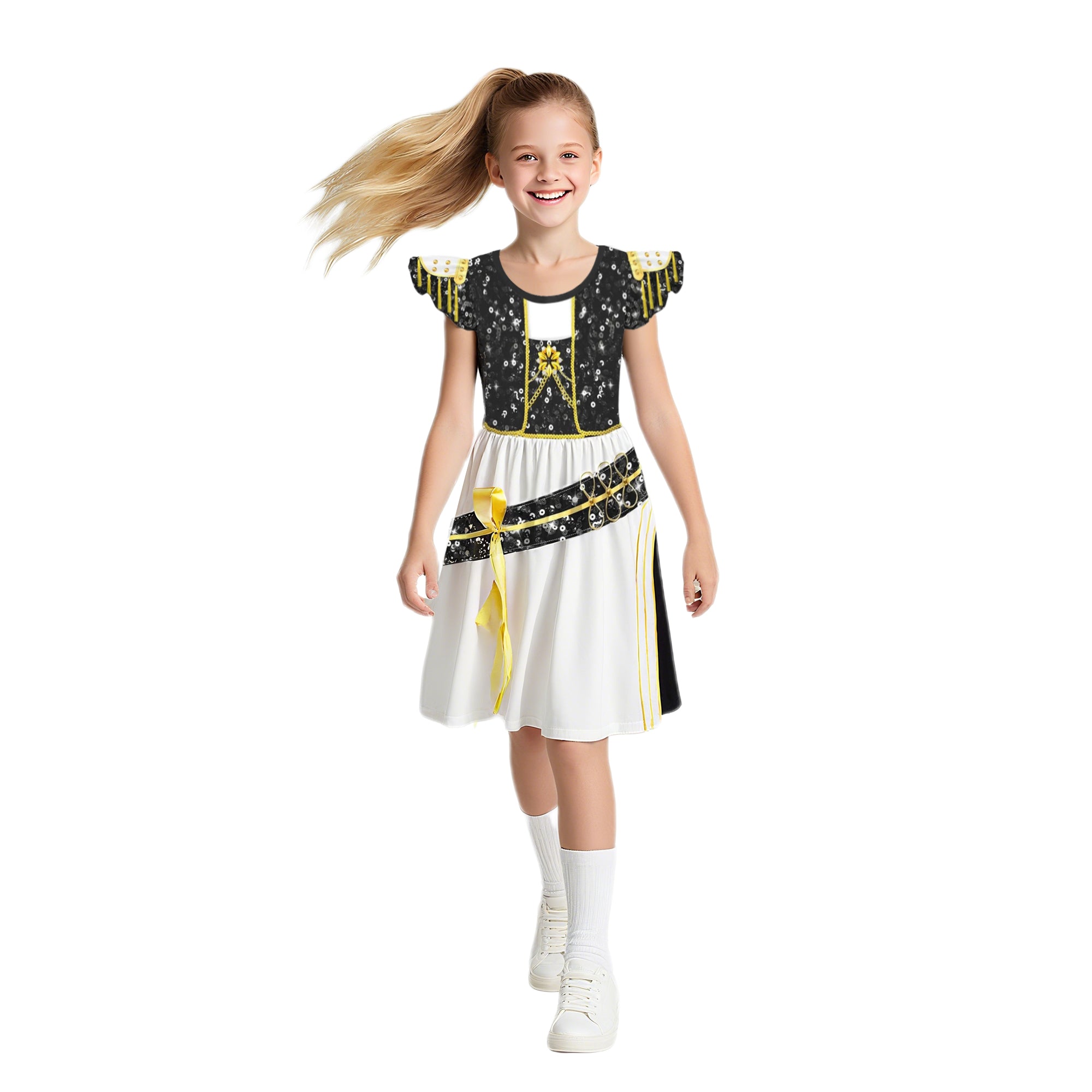 Girls Pop Stars Dresses Wigs Party Cosplay Outfit Halloween Costume