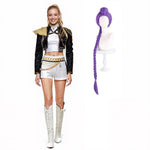 Pop Stars Costume Golden Black White Dance Outfit Stage Performance Suit