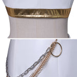 White Pop Stars Cosplay Outfit Stage Performance Dance Suit for Kids Adults Halloween Costume