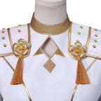White Pop Stars Cosplay Outfit Stage Performance Dance Suit for Kids Adults Halloween Costume