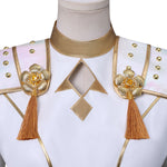 White Pop Stars Cosplay Outfit Stage Performance Dance Suit for Kids Adults Halloween Costume
