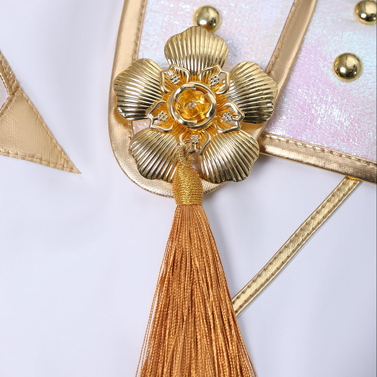 White Pop Stars Cosplay Outfit Stage Performance Dance Suit for Kids Adults Halloween Costume