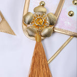 White Pop Stars Cosplay Outfit Stage Performance Dance Suit for Kids Adults Halloween Costume