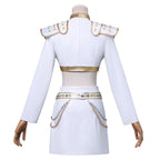 White Pop Stars Cosplay Outfit Stage Performance Dance Suit for Kids Adults Halloween Costume