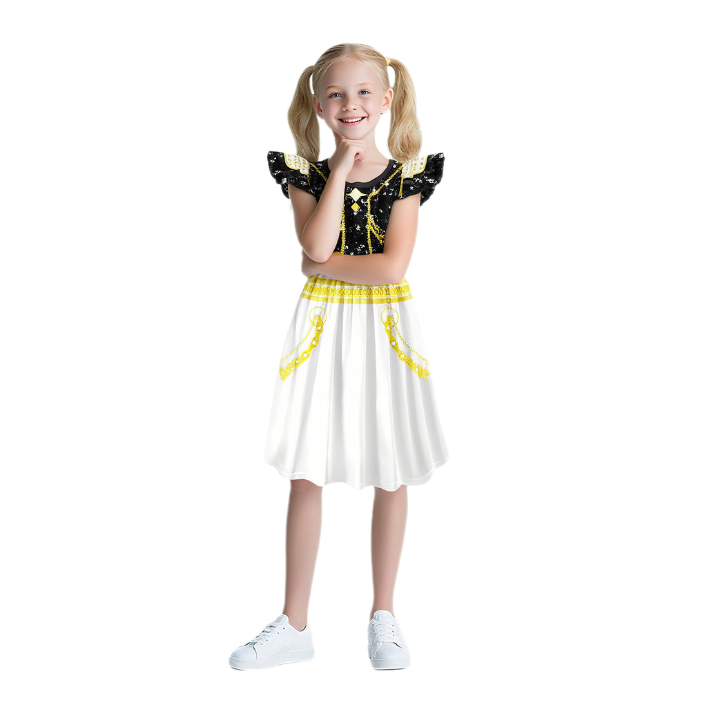 Girls Pop Stars Dresses Wigs Party Cosplay Outfit Halloween Costume