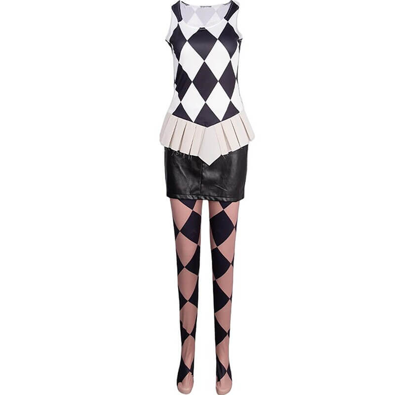 Lady Joker 2 Costume Harley Cosplay Red Outfit Role Play Full Set Halloween Costume