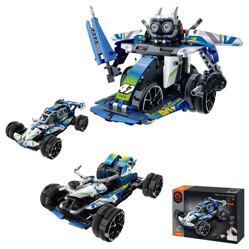 3 in 1 STEM RC Robot Car Building Blocks DIY Kit 4WD Remote Control AP ...