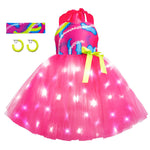 Girls Barbara Light-up Dress Cowgirl LED Dress Iconic Movie Cosplay Costumes