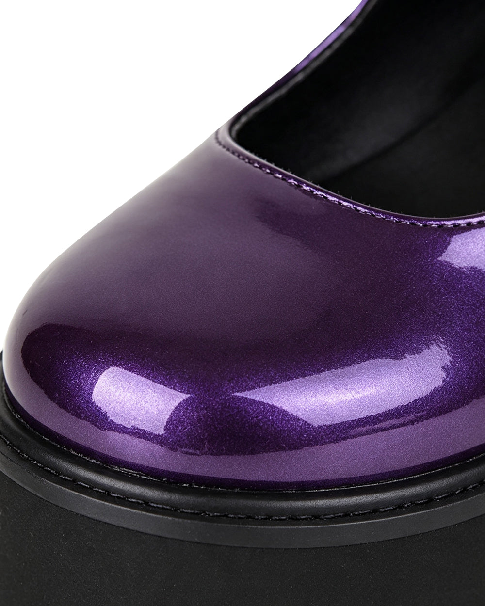Women Chapter 5 Lily Shoes Purple Leather Double Buckle Cosplay Shoes for Halloween Party