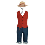 Straw Hats Pirates Cosplay Outfit 2023 Live Action Monkey D. Luffy Clothes for Halloween Carnival