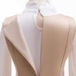 Girls Megan Costume Killer Robot Khaki Pleated Sleeveless Dress with Shirt Belt Scarf Full Set