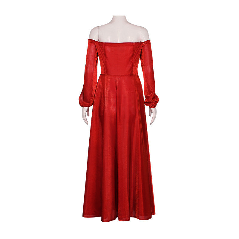 Women Rhaenyra Targaryen Costumes Movie Dragon House Princess Rhaenyra Red Dress For Cosplay