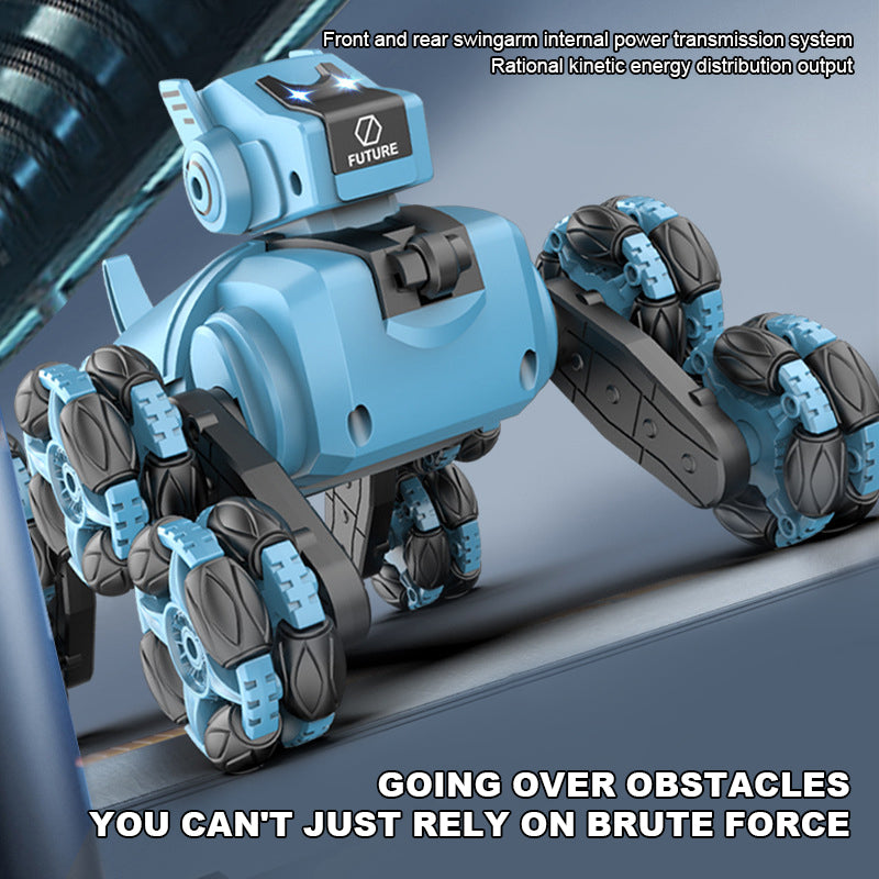 8WD  Remote Control Robot Car RC Stunt Car with Spray and Lights Gesture Sensing Car for Boys Toy