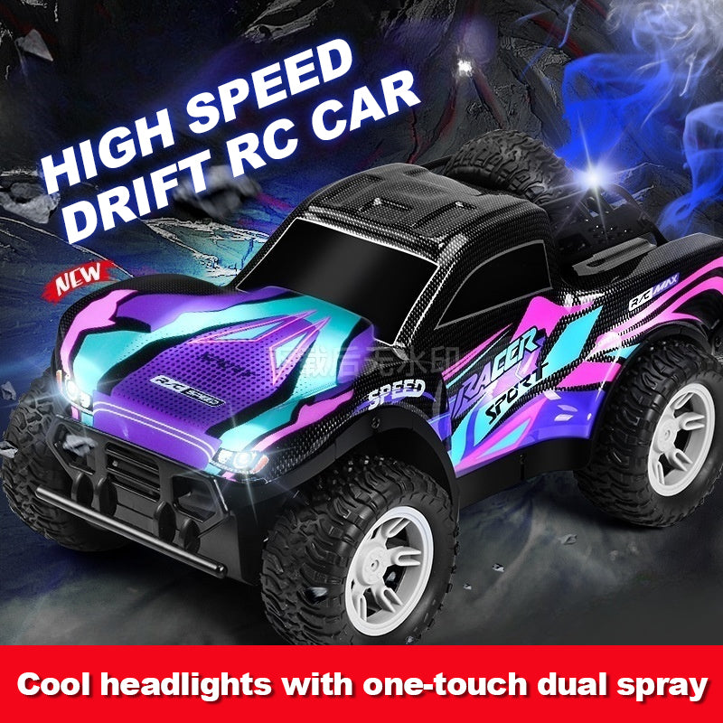 4WD RC Off-road Vehicle 2.4G Fast Remote Control  Drift Car Double Spray Electric Car Toy