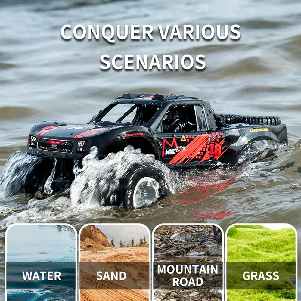 2.4G Kids Amphibious Vehicle 360° Stunt RC Off-road Car Water Land Climbing Car