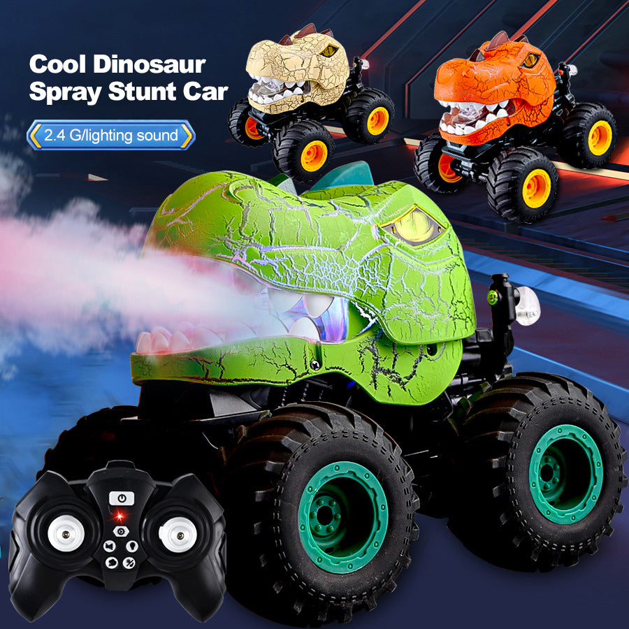 2.4G Dinosaur RC Car 360° Stunt Spray Car Monster Climbing Truck Electric Remote Control Toy Cool Light