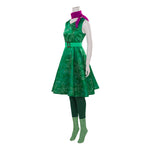 Women Disgust Costume Green Sleeveless High Waist Dress Full Set Women Disgust Cosplay Outfit