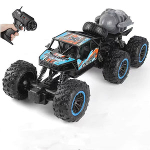 6 Wheels RC Car Alloy 2.4G Climbing Off-road Vehicle Spray Racing Car with Light