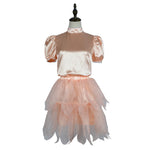 2024 Movie IF Blossom Dress 6pcs Adult Pink Butterfly Costume Shirt Vest Skirt Dress Full Set