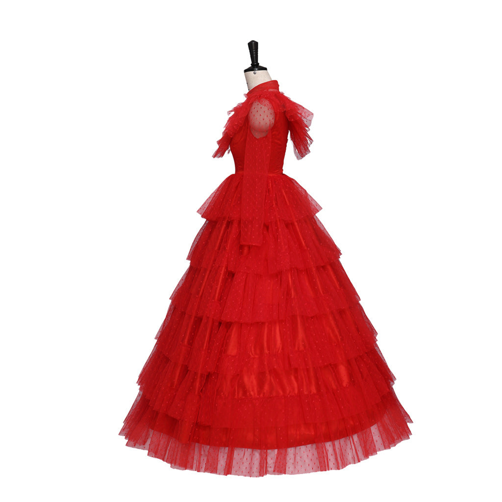 Women Lydia Deetz Costume Red Wedding Dress Horror Movie Beetle Bride – Sun Baby Women Lydia Deetz Costume Red Wedding Dress Horror Movie Beetle Bride – Sun Baby