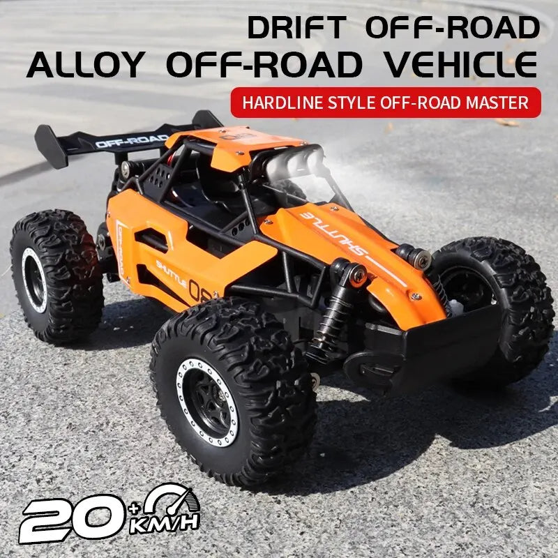 1/16 RC Car 20KM/H Fast Speed Off-road Vehicle 2.4G Alloy Monster Climbing Car