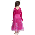 Hot Pink Princess Elsa Dress Girls Cosplay Halloween Costume