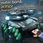 2.4G RC Tank Battle Water Bomb Tank Dual Control 360° Rotation Stunt Drift Car