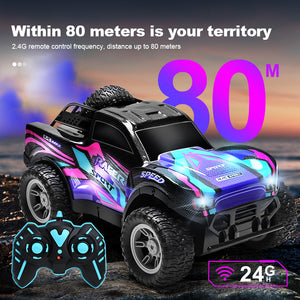 4WD RC Off-road Vehicle 2.4G Fast Remote Control  Drift Car Double Spray Electric Car Toy