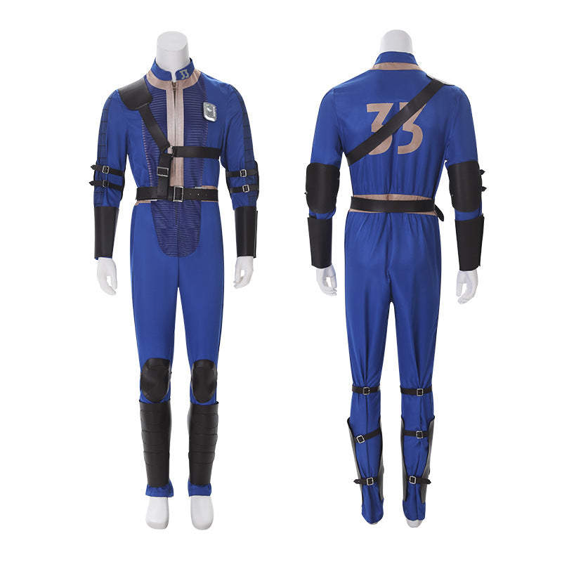 Vault 33 Suit Lucy Norm Shelter Clothes Blue Uniform Halloween Party Costume