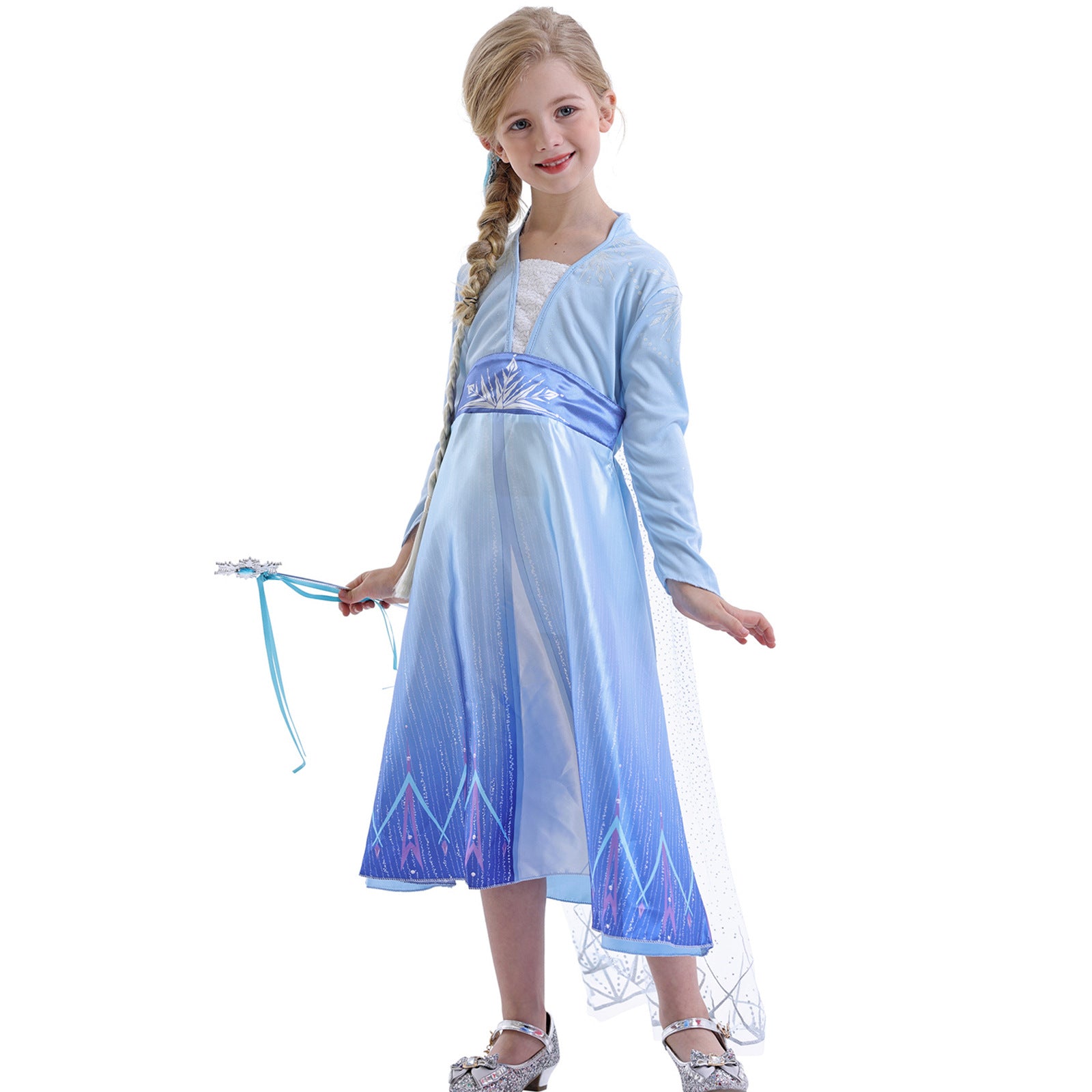 Kids Elsa Dress Cosplay Princess Dress Girls Queen Party Dress Up Costume