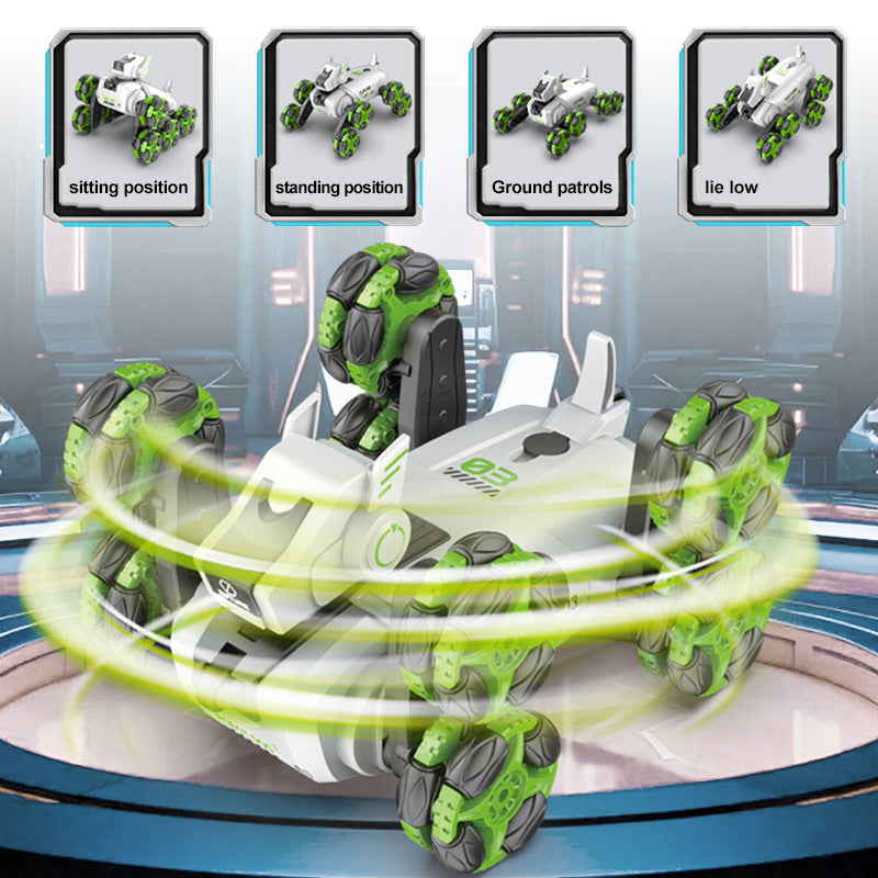 8WD  Remote Control Robot Car RC Stunt Car with Spray and Lights Gesture Sensing Car for Boys Toy