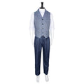 Men If Movie Cal Costume Calvin Grey Cosplay Outfit Shirt Pants and Vest Full Set