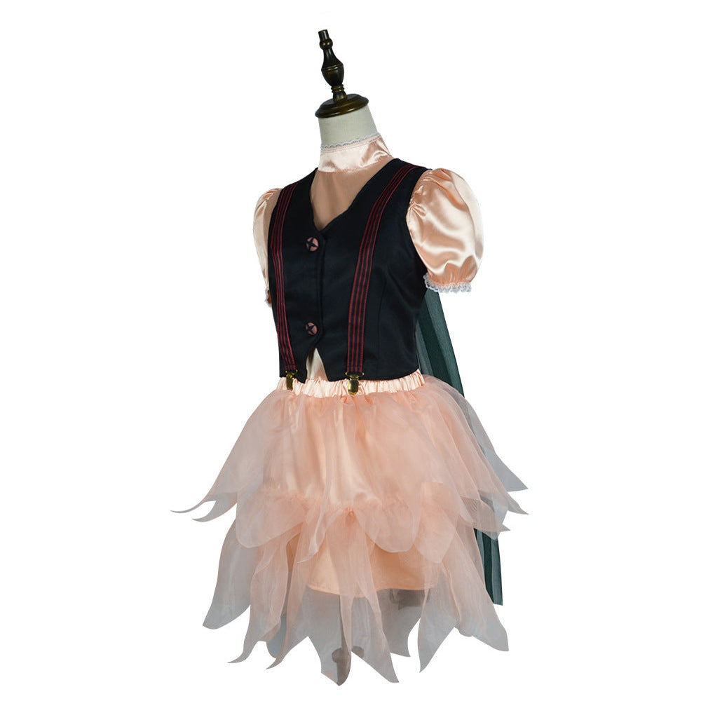 2024 Movie IF Blossom Costume Kids Pink Butterfly Dress 6pcs Full Set Shirt Vest Skirt and Accessories
