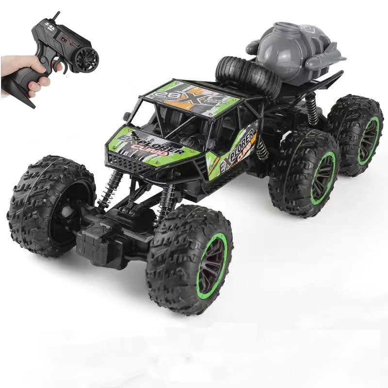 6 Wheels RC Car Alloy 2.4G Climbing Off-road Vehicle Spray Racing Car with Light