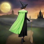 Wizard OZ Witch Costume Kids Adults Witch Dress Hat and Cape Suit for Halloween