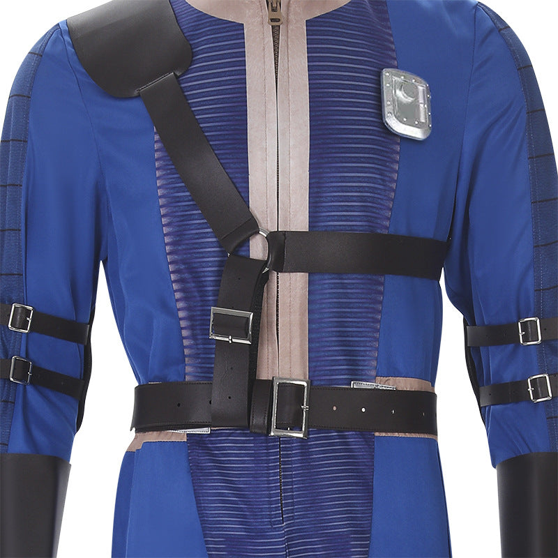 Vault 33 Suit Lucy Norm Shelter Clothes Blue Uniform Halloween Party Costume