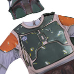 Kids Boba Bounty Hunters Costume Fett Mandalorian Armor Cosplay Outfit with Cape and Helmet for Boys