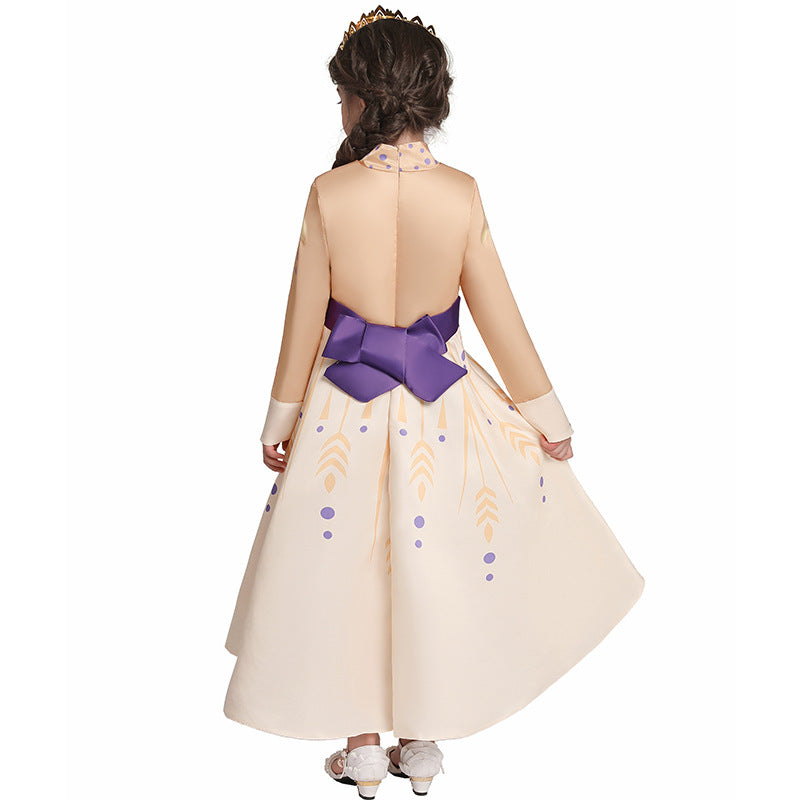 Kids Princess Aanna Dress Halloween Costume Girls Cosplay Party Dress with Accessories