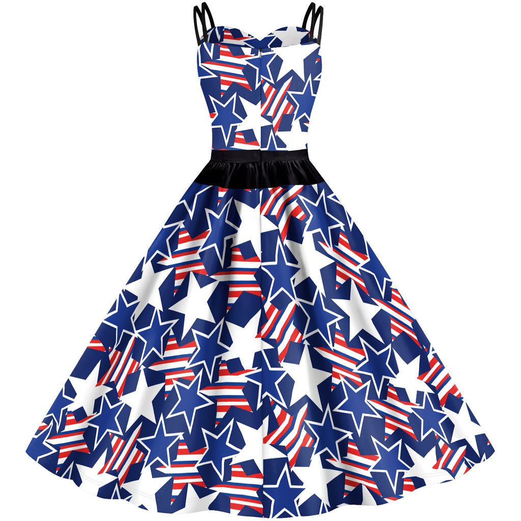 Women 4th Of July Outfit American Flag Star Striped Dress for Patrioti – Sun Baby