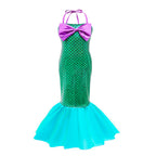 Kids Mermaid Dress Beach Vacation Sundress Girl's Mermaid Shimmering Slip Dress Party Princess Dress Up Costume