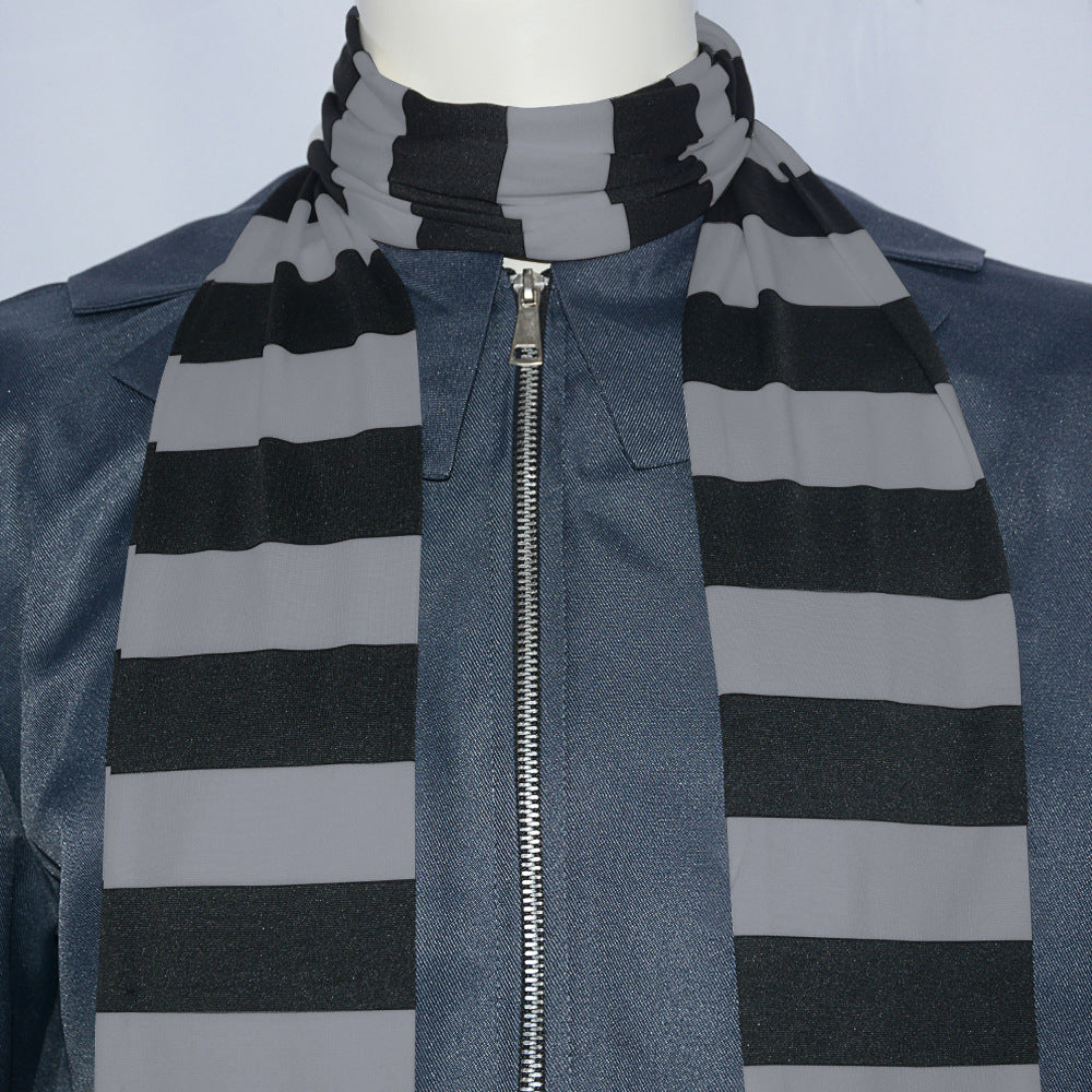 Adult Costume Gray Outfit Jacket Pants and Striped Scarf Adults Halloween Costume