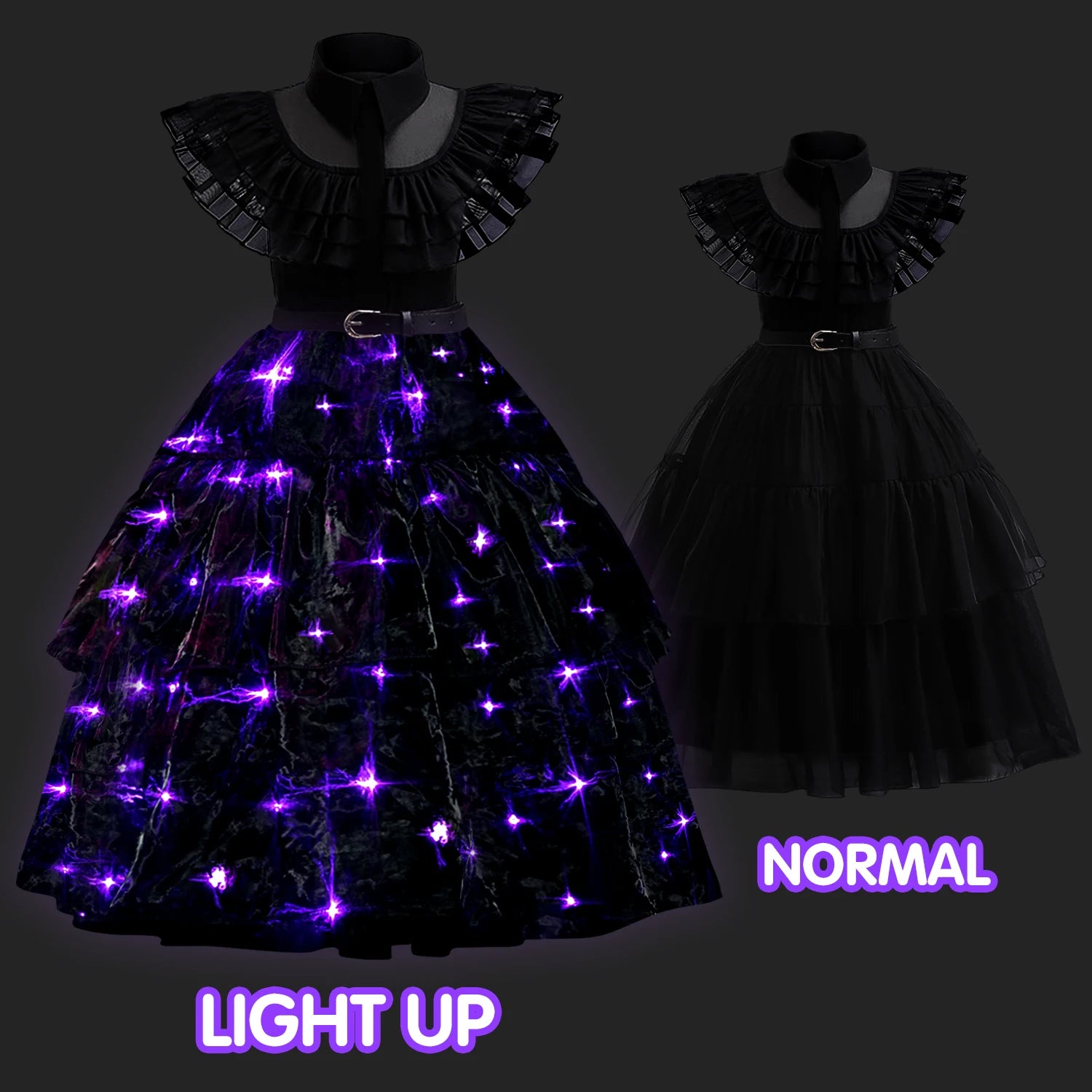 wednesday's party dress Kids Rave 'N Dance Wednesday Addams Dress - Wednesday, Black, Large