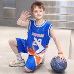 Sleeveless Basketball Shirts and Shorts Kids Bball Jersey Suit Quick Drying Sports Uniform
