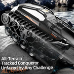 2.4G Amphibious RC Tank All-terrain Tracked Tank Waterproof Dual Control Armored Car