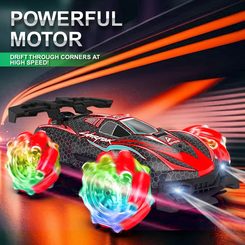 2.4G Remote Control Car 360° Rotation Drift Racing Car Dual Control Electric Spray Car Toy