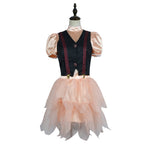 2024 Movie IF Blossom Dress 6pcs Adult Pink Butterfly Costume Shirt Vest Skirt Dress Full Set