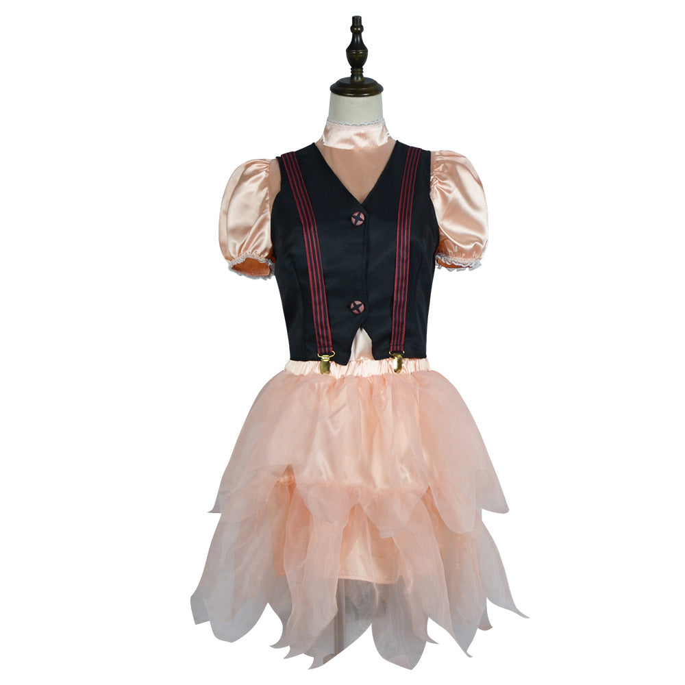 2024 Movie IF Blossom Dress 6pcs Adult Pink Butterfly Costume Shirt Vest Skirt Dress Full Set